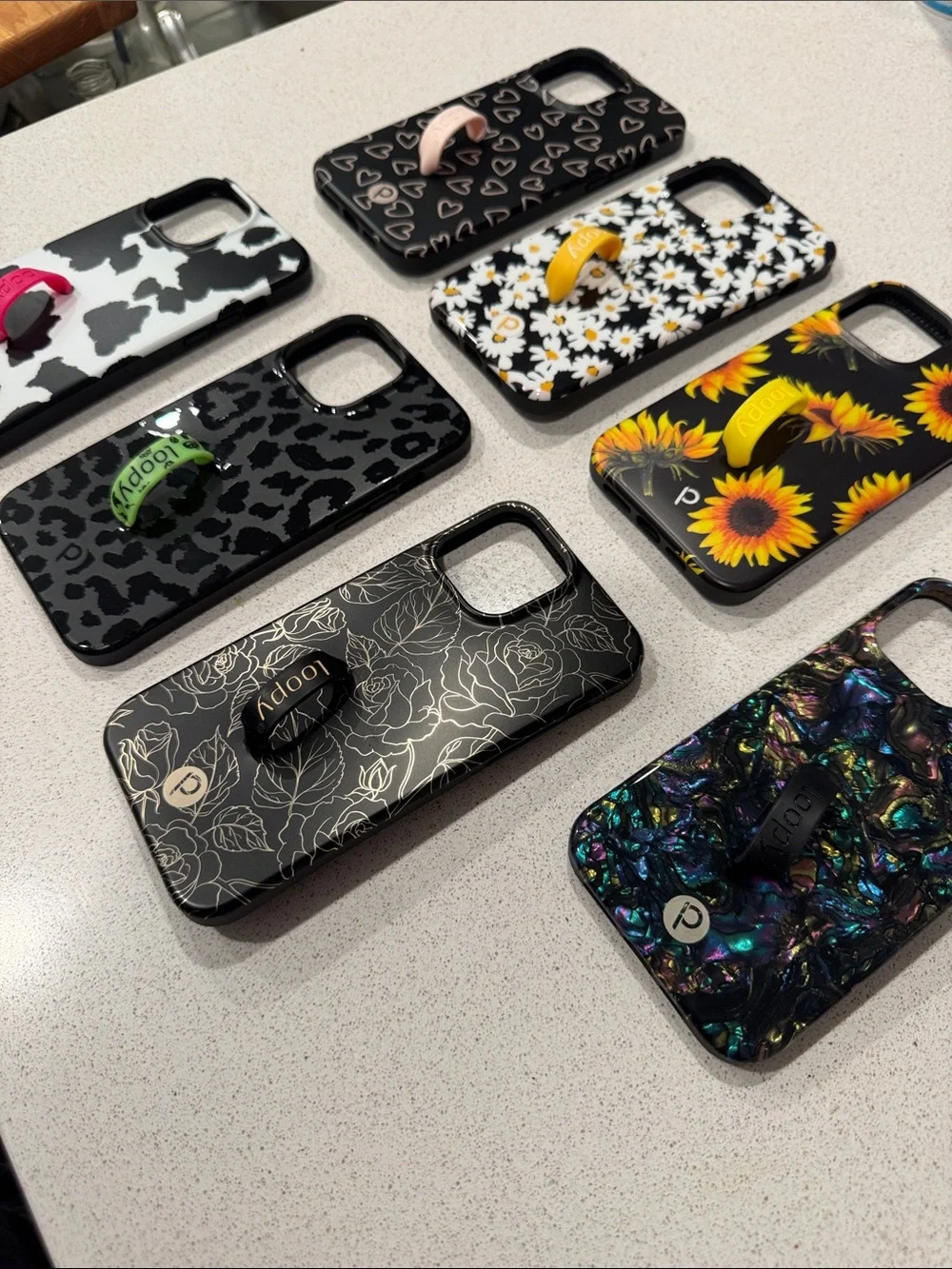Lot of 7 Loopy Case Cases in black prints iPhone Case 13 pro max